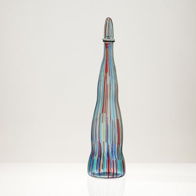 Bottiglia Amboise in vetro soffiato, Murano 1991