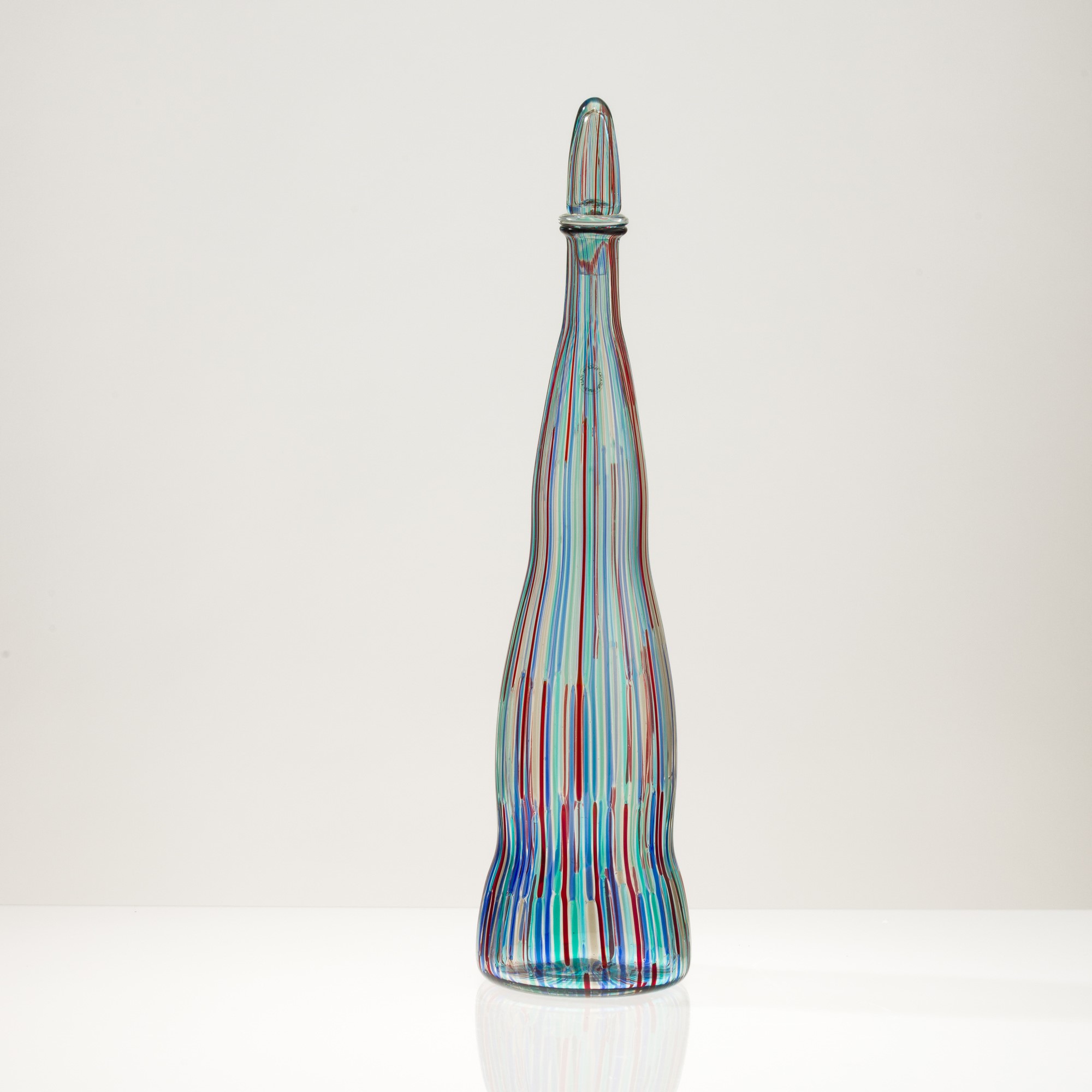 Alessandro Mendini - Bottiglia Amboise in vetro soffiato, Murano 1991