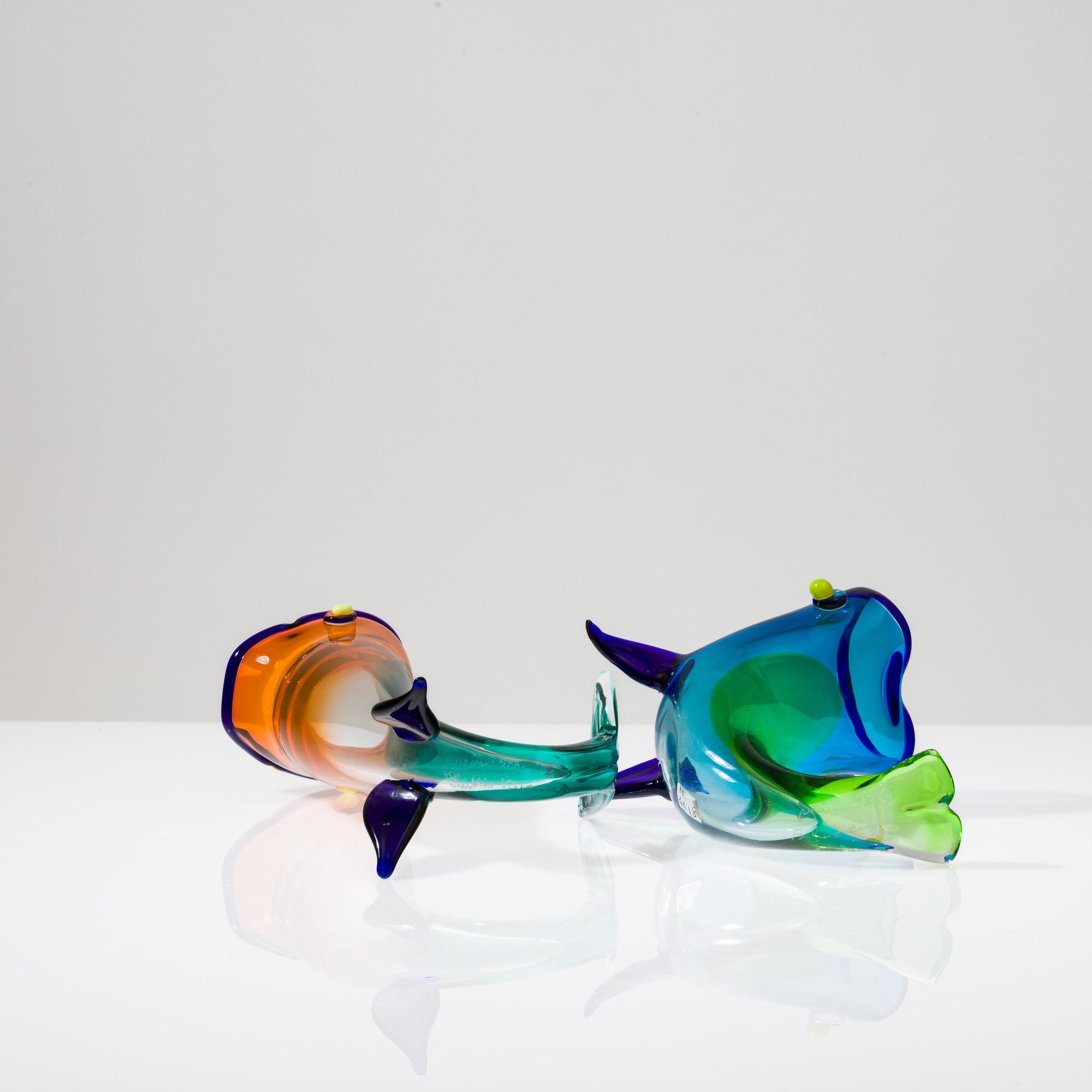 Fulvio Bianconi - Lotto di due soprammobili in vetro soffiato, Murano 1993-2001