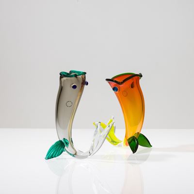 Due soprammobili in vetro soffiato, Murano 1995-1998