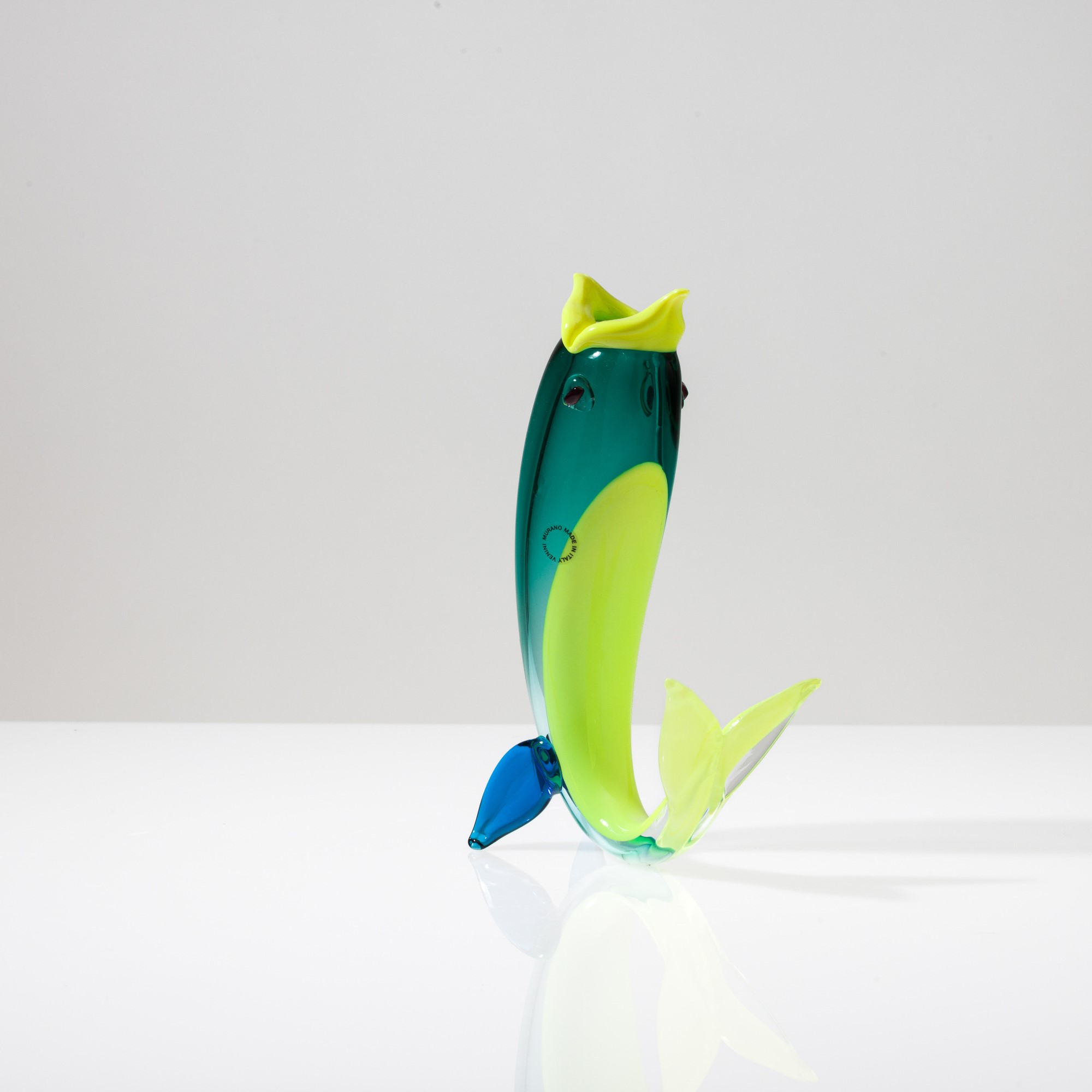Fulvio Bianconi - Soprammobile in vetro soffiato a forma di pesce, Murano 2003