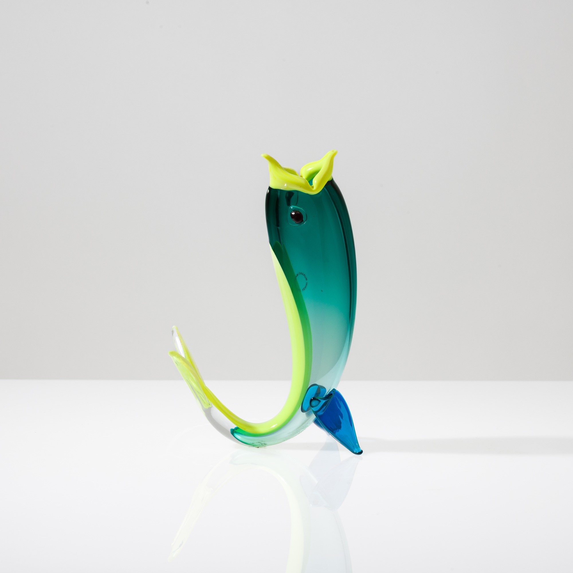 Fulvio Bianconi - Soprammobile in vetro soffiato a forma di pesce, Murano 2003