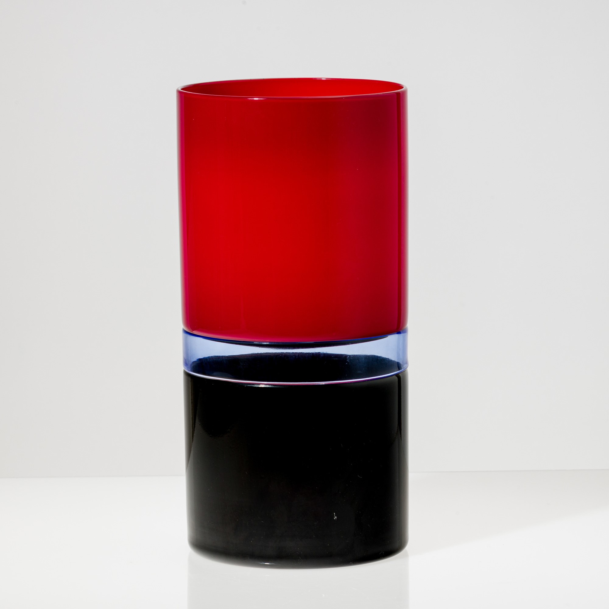 Timo Sarpaneva - Vaso cilindrico Tuuli in vetro soffiato, Murano 1994