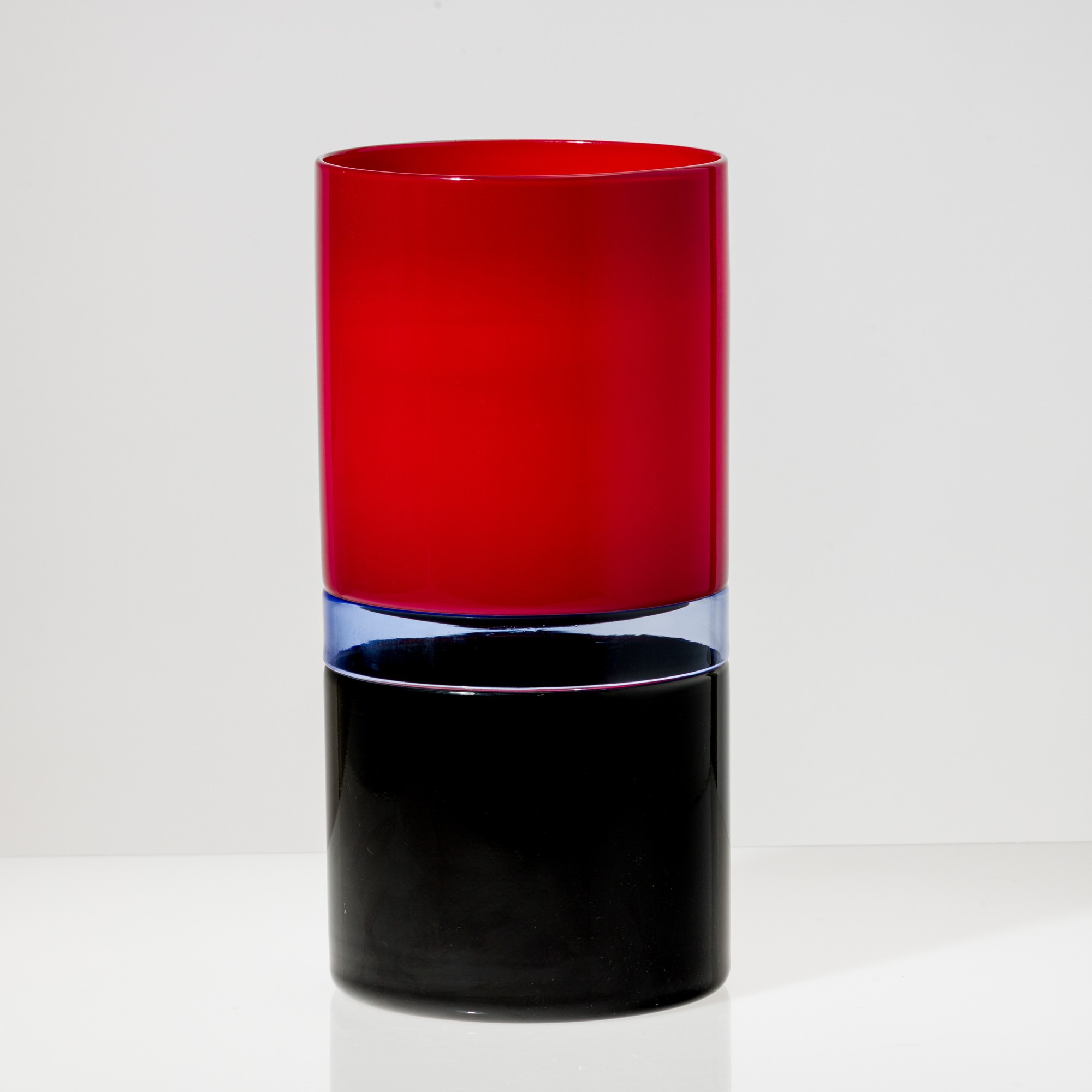 Timo Sarpaneva - Vaso cilindrico Tuuli in vetro soffiato, Murano 1994