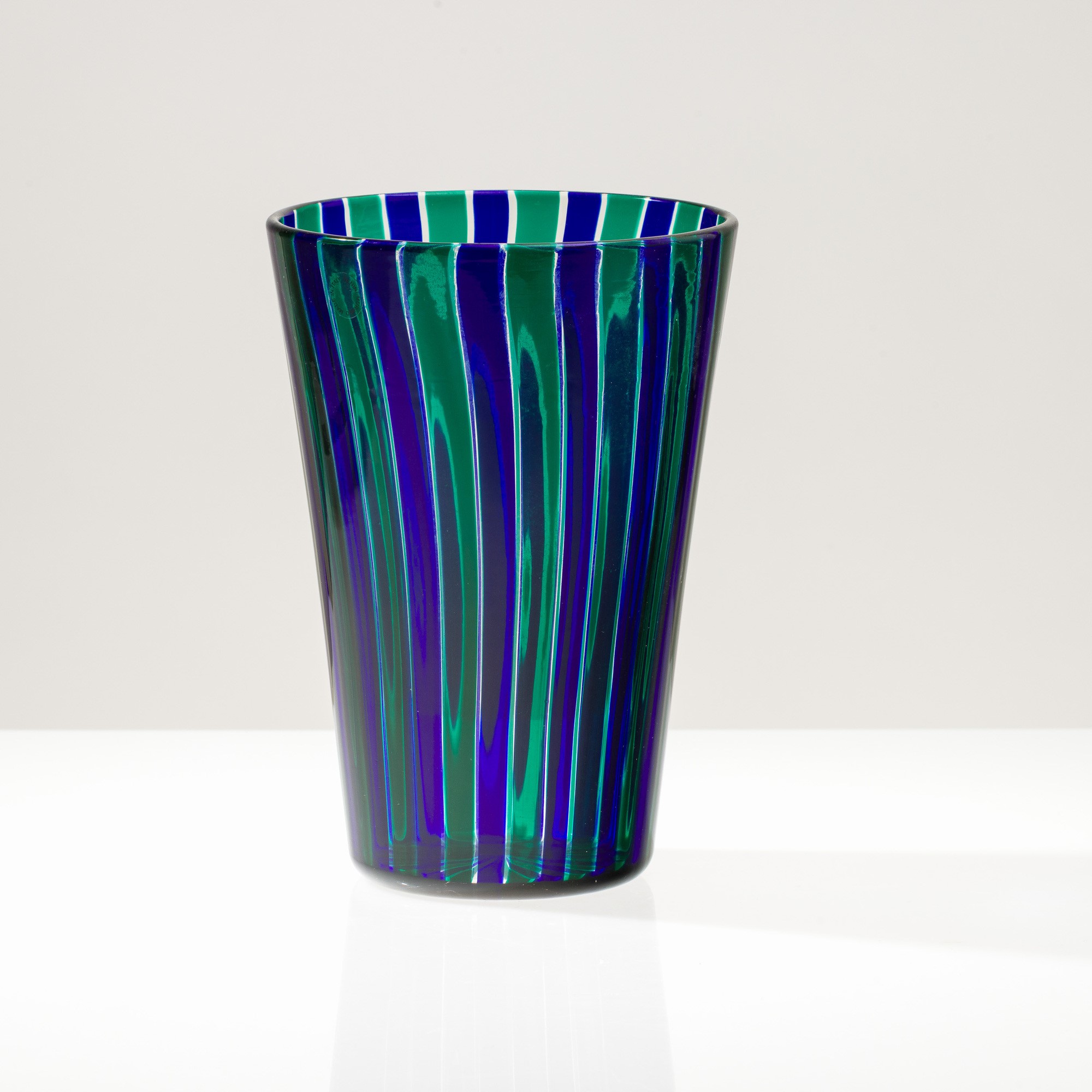 Venini, Vaso troncoconico in vetro soffiato, Murano 1997