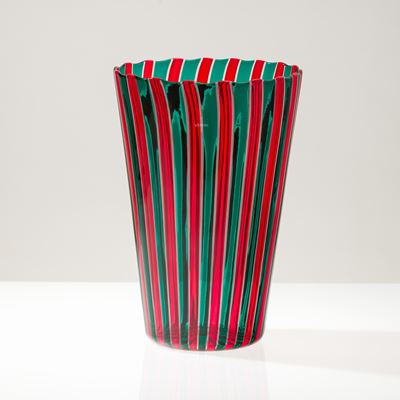 Venini, Vaso troncoconico in vetro soffiato, Murano 2005