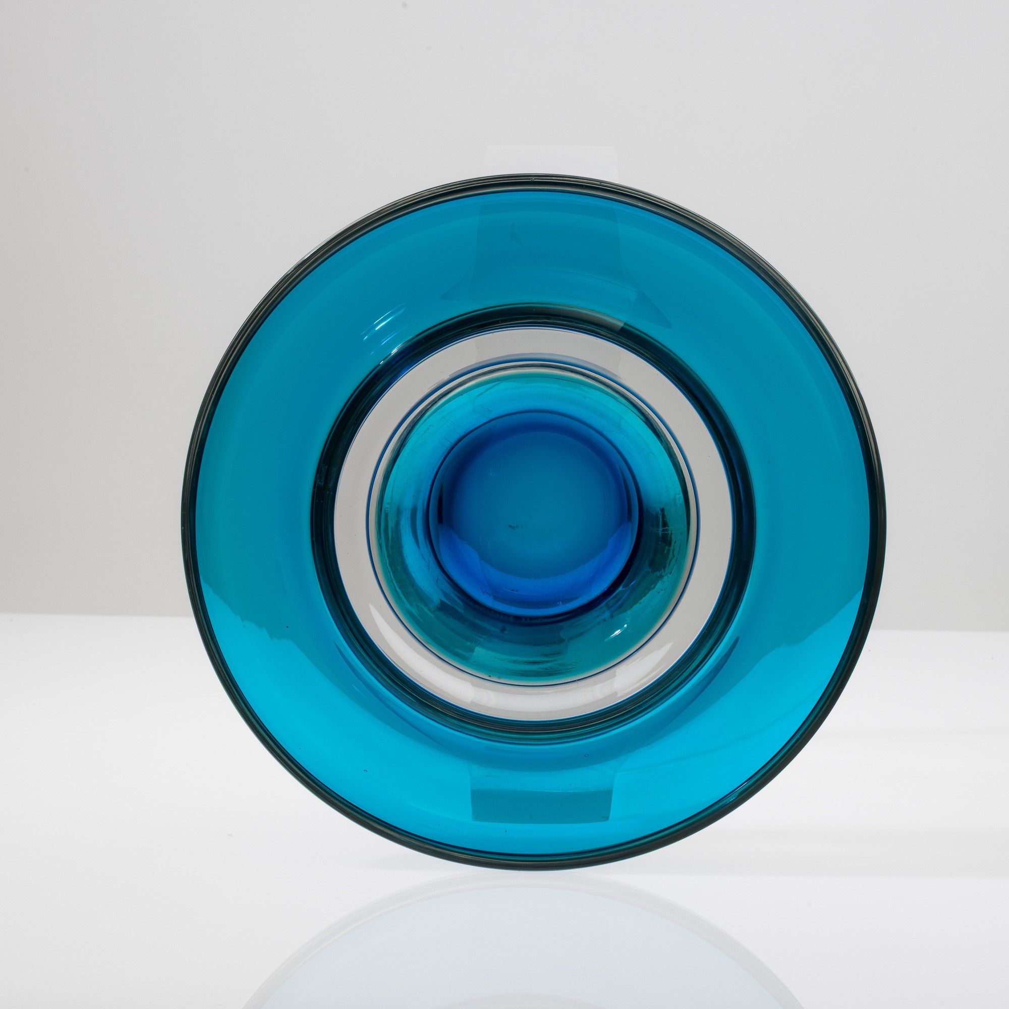 Pierre Cardin - Posacenere in vetro sommerso acquamare, Murano 1970 ca.