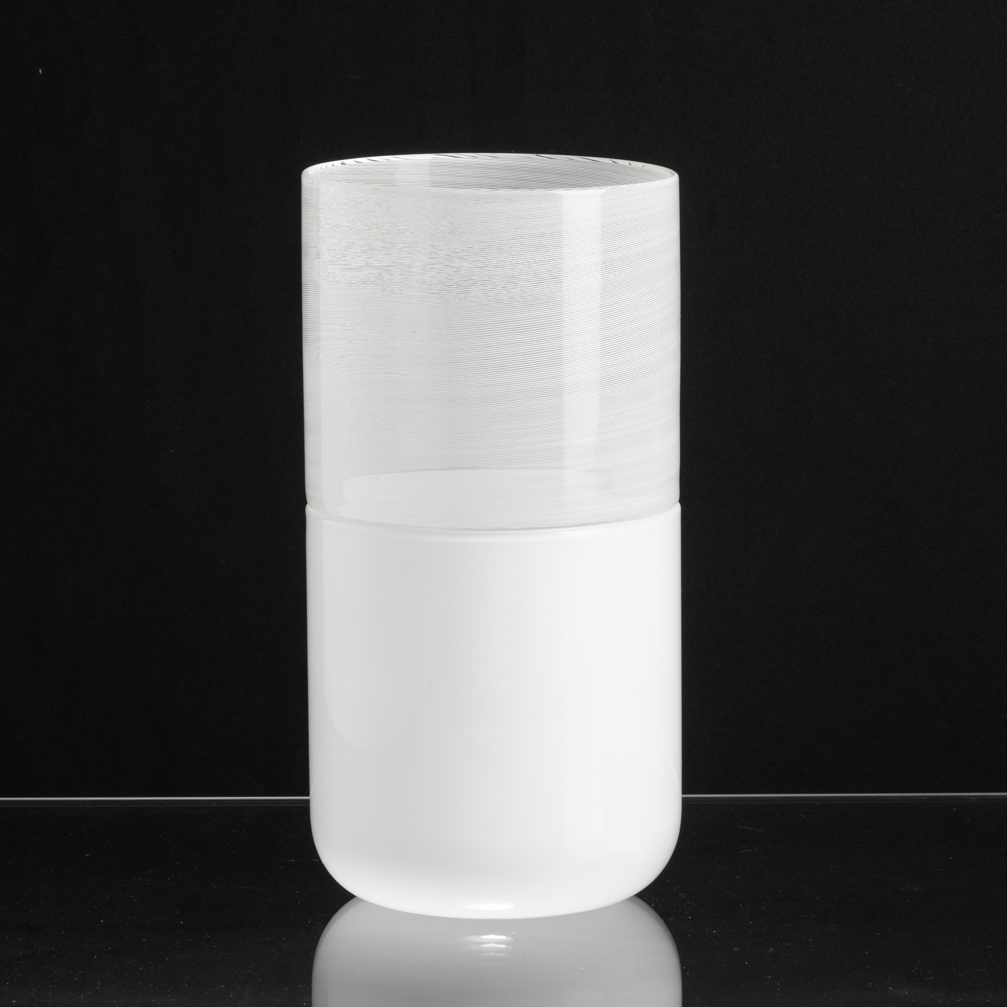 Tapio Wirkkala - Vaso cilindrico della serie Filigrane, Murano 1989
