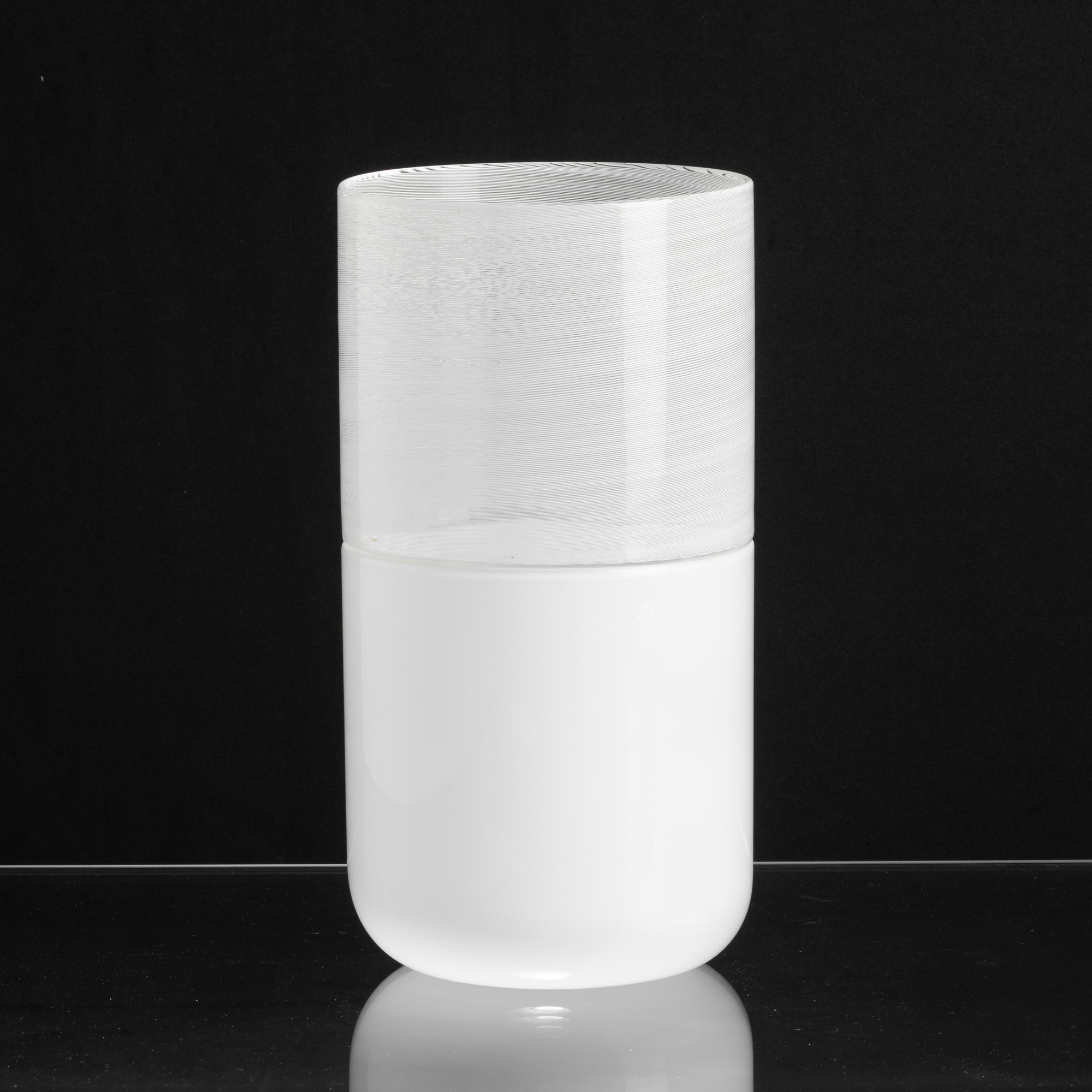 Tapio Wirkkala - Vaso cilindrico della serie Filigrane, Murano 1989