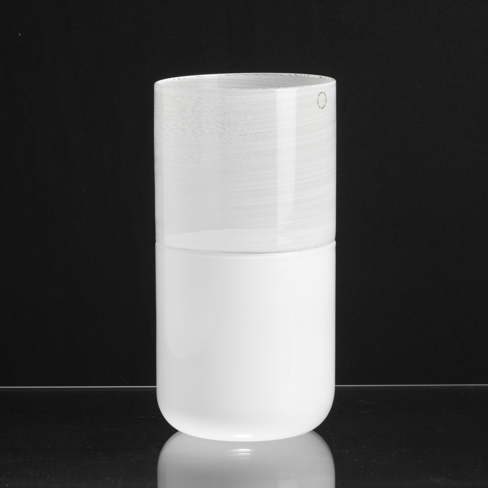 Tapio Wirkkala - Vaso cilindrico della serie Filigrane, Murano 1989