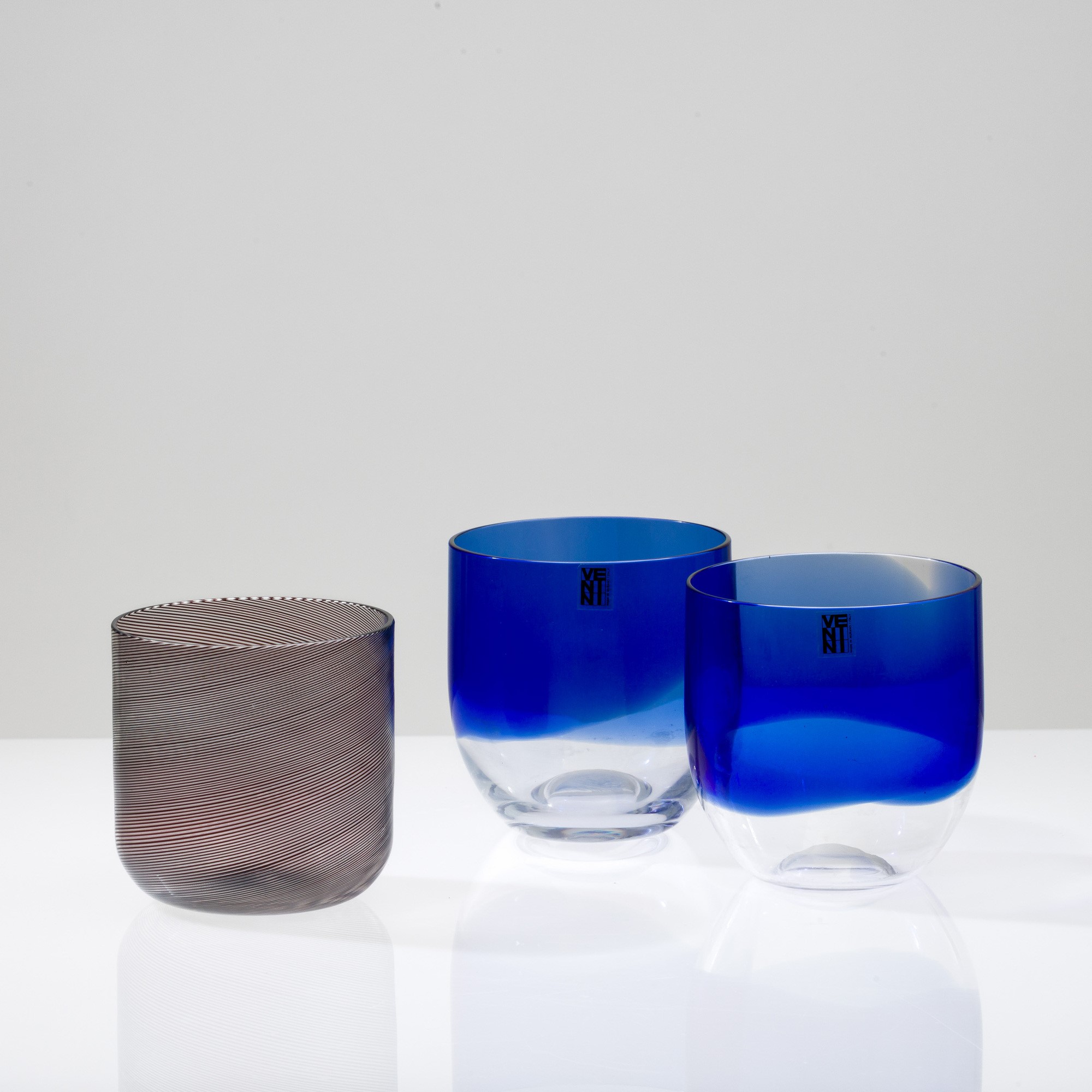 Venini, Portacandele in vetro soffiato, Murano, circa 1980