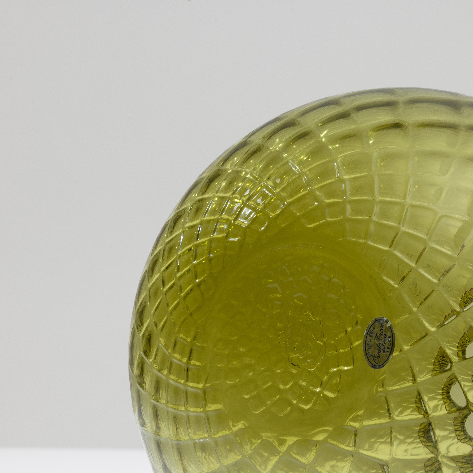 Venini, Vaso Balloton in vetro soffiato paglierino, Murano 2017