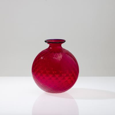 Venini, Vaso Balloton in vetro soffiato rubino, 2008