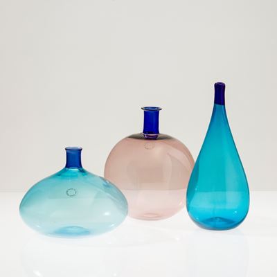 Vasi solifleur serie Colletti in vetro soffiato, circa 1980