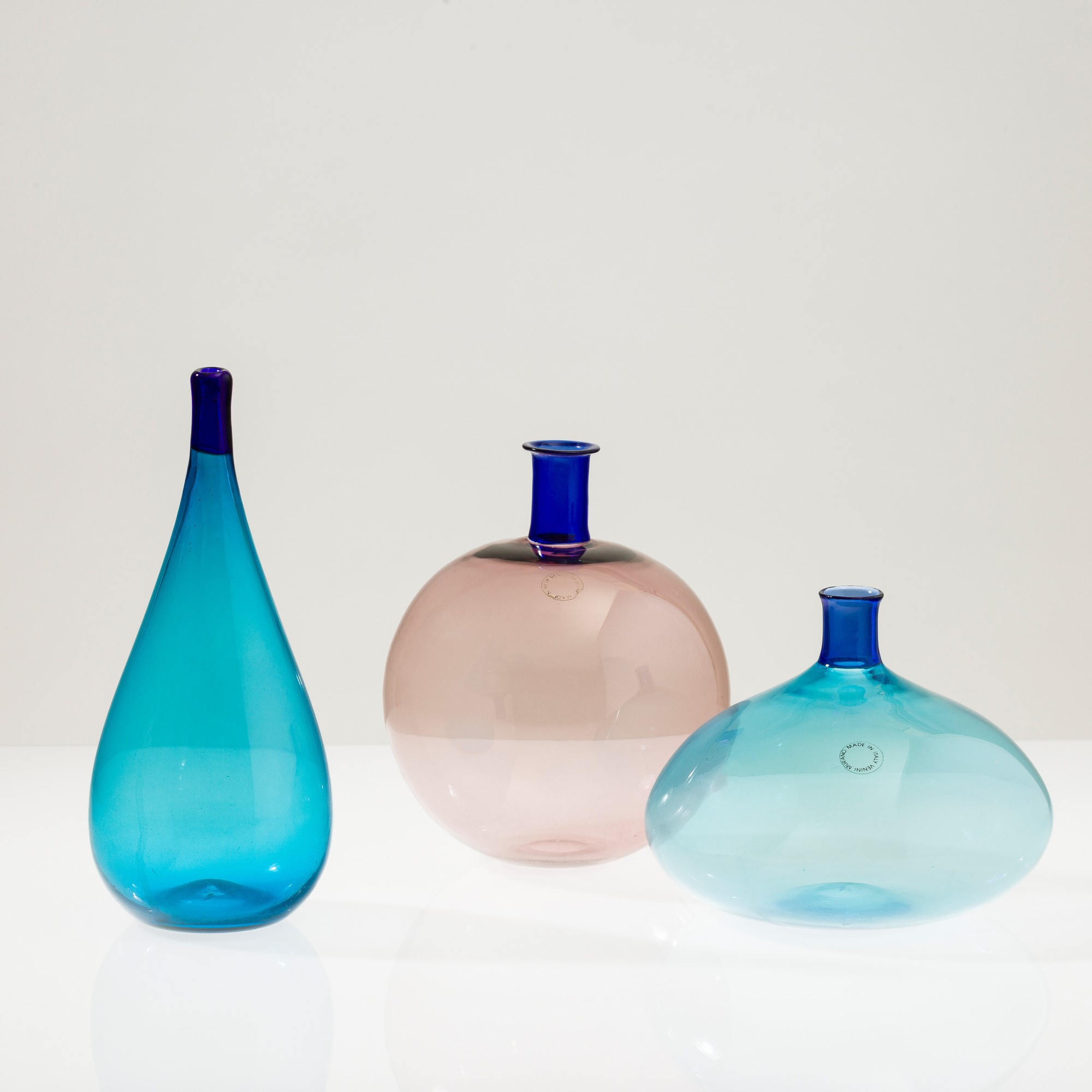 Ludovico Diaz De Santillana - Vasi solifleur serie Colletti in vetro soffiato, circa 1980