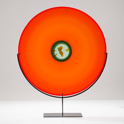 Piatto Terra dalla serie Pianeti, Murano 1995, vetro soffiato