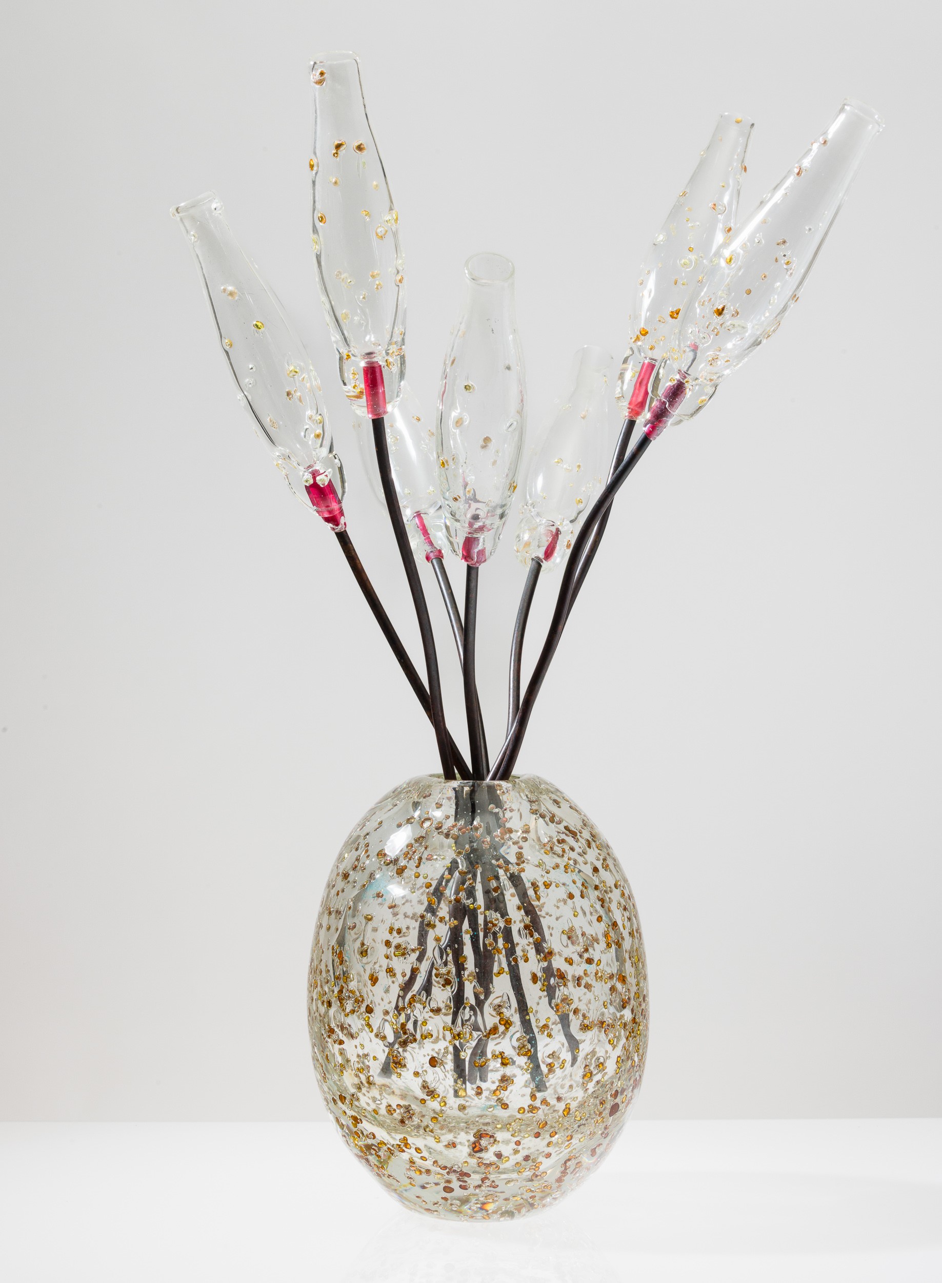 Giorgio Vigna - Vaso a uovo serie Fuochi D'Argento, 2002