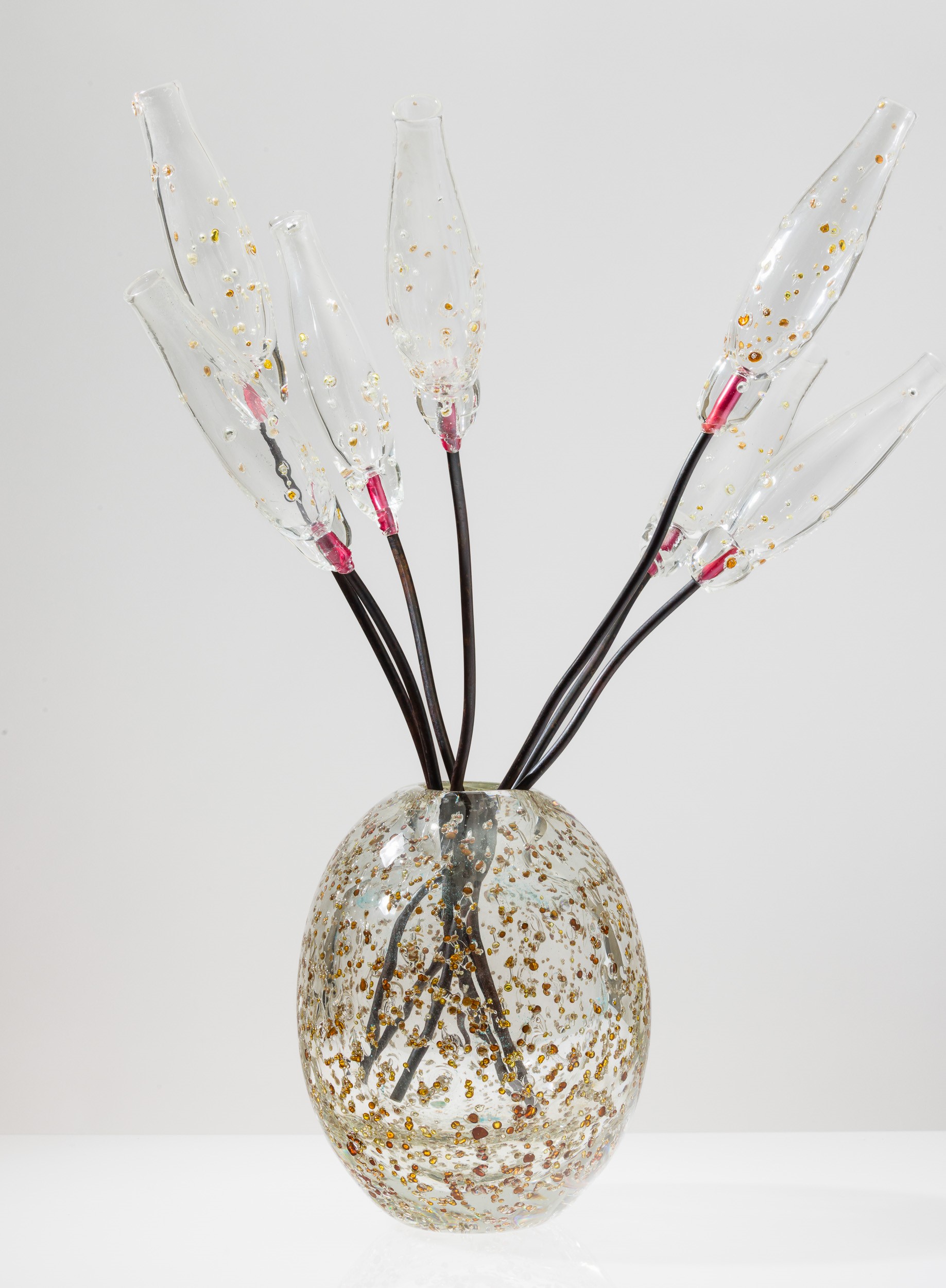 Giorgio Vigna - Vaso a uovo serie Fuochi D'Argento, 2002