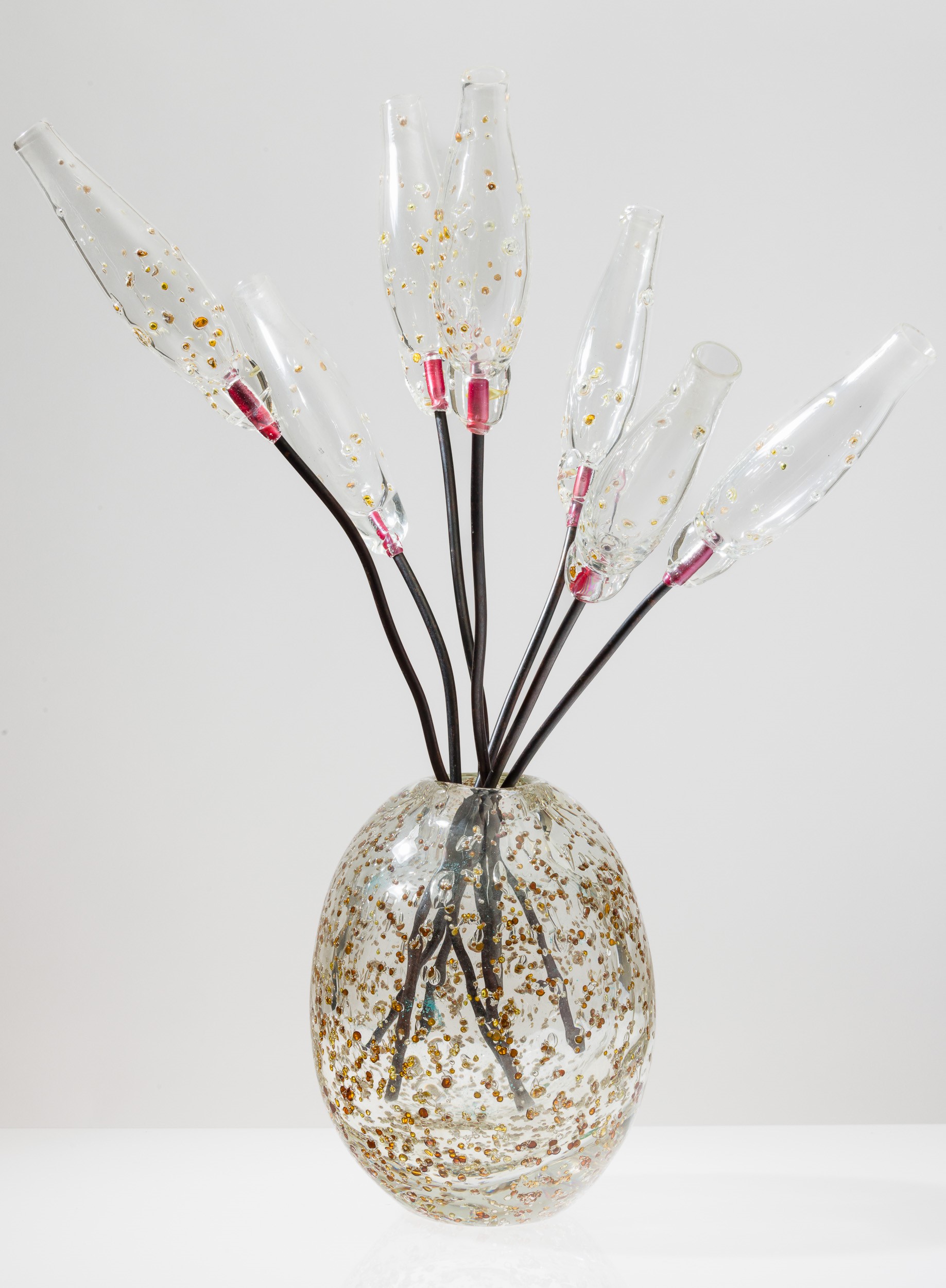Giorgio Vigna - Vaso a uovo serie Fuochi D'Argento, 2002