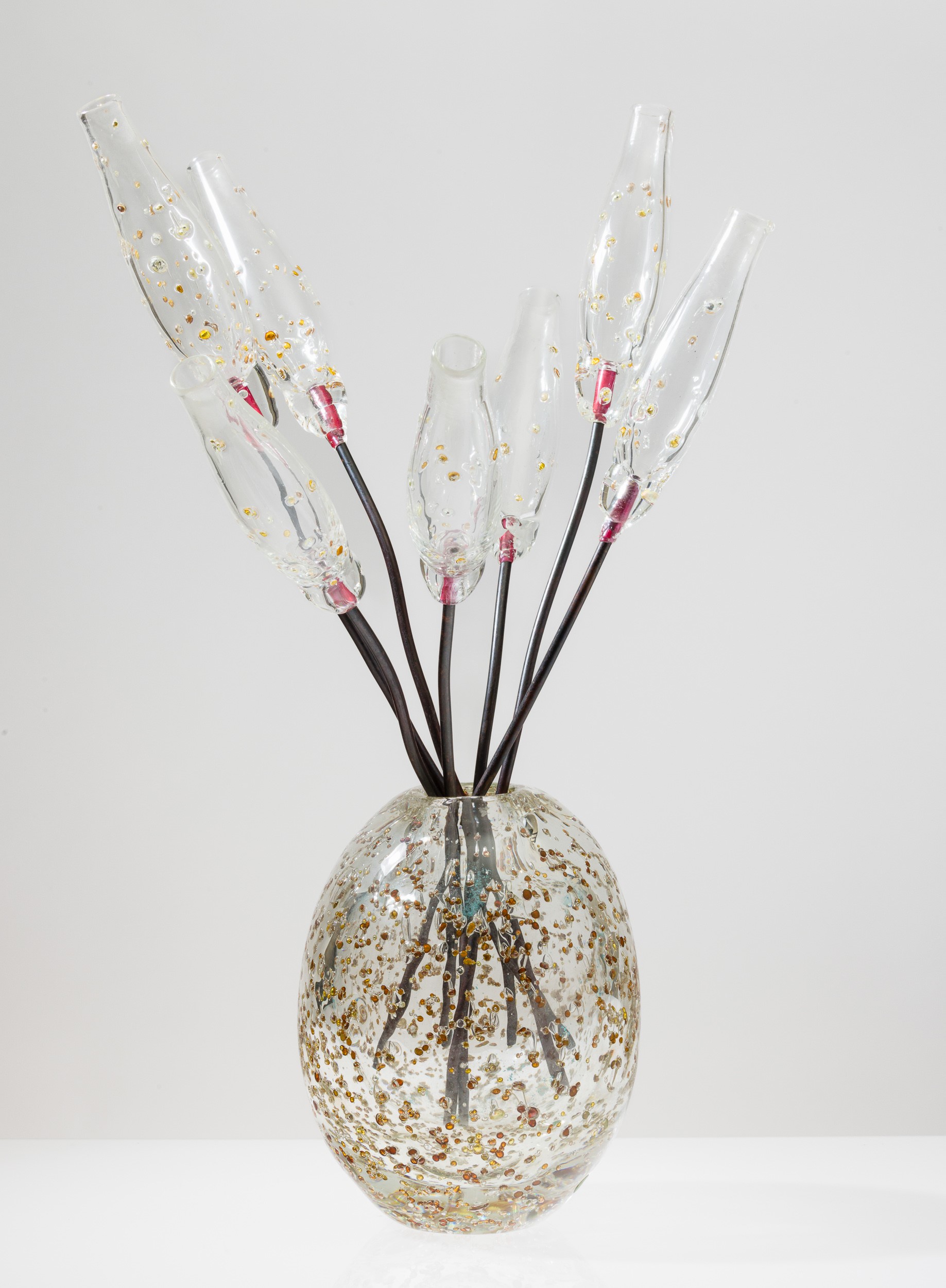 Giorgio Vigna - Vaso a uovo serie Fuochi D'Argento, 2002