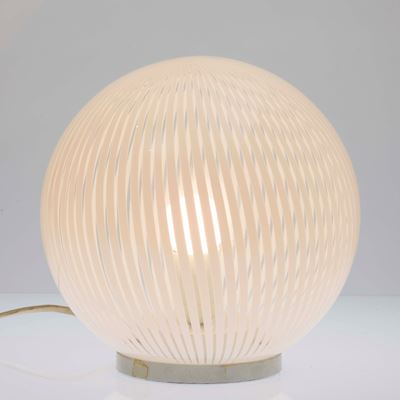 Venini, Lampada da tavolo serie Tessuto in vetro soffiato, Murano 1980 ca.
