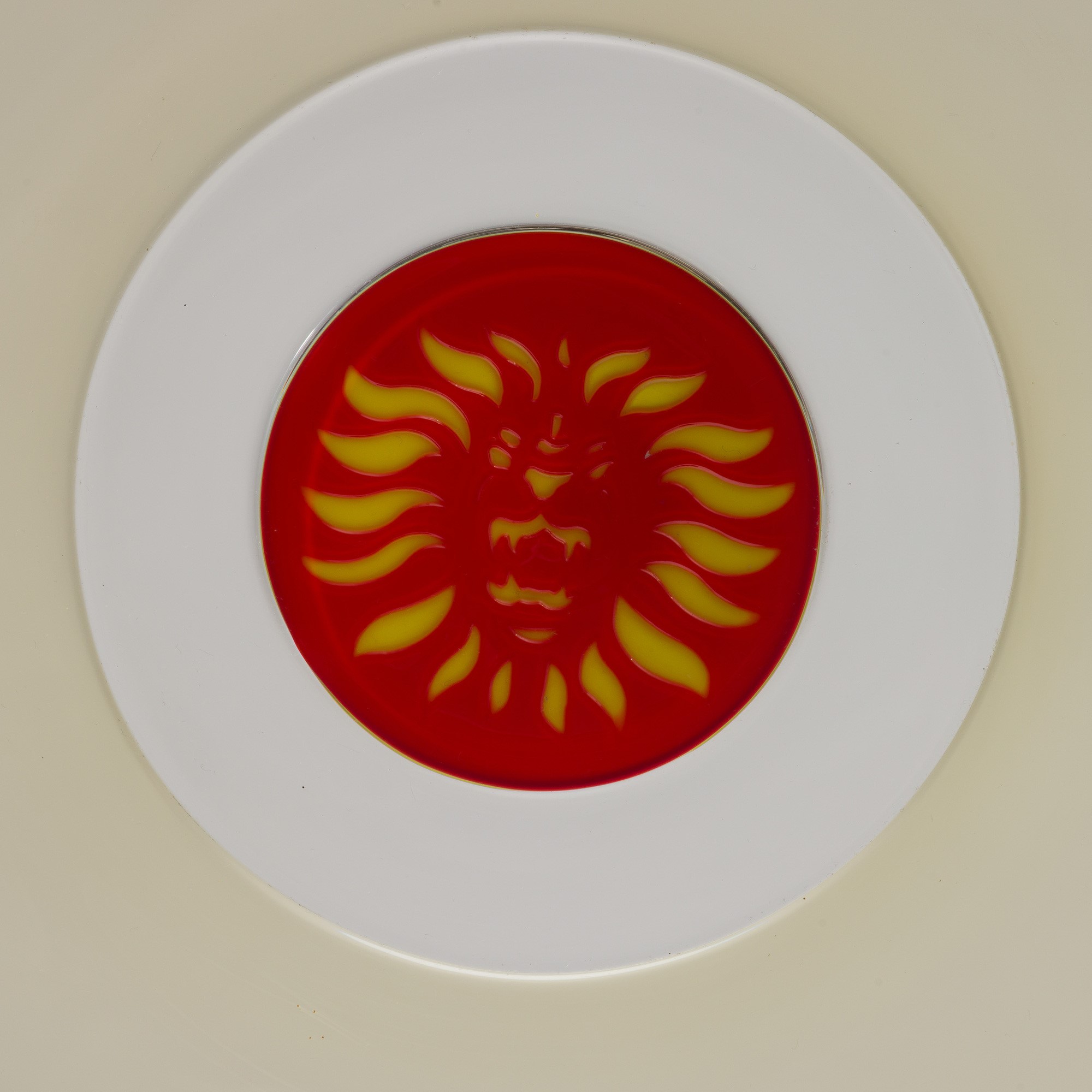 Venini, Piatto commemorativo per il Moro di Venezia, vetro soffiato, 1992