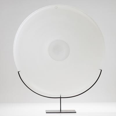Piatto della serie Filigrane in vetro soffiato a incalmo, 1983
