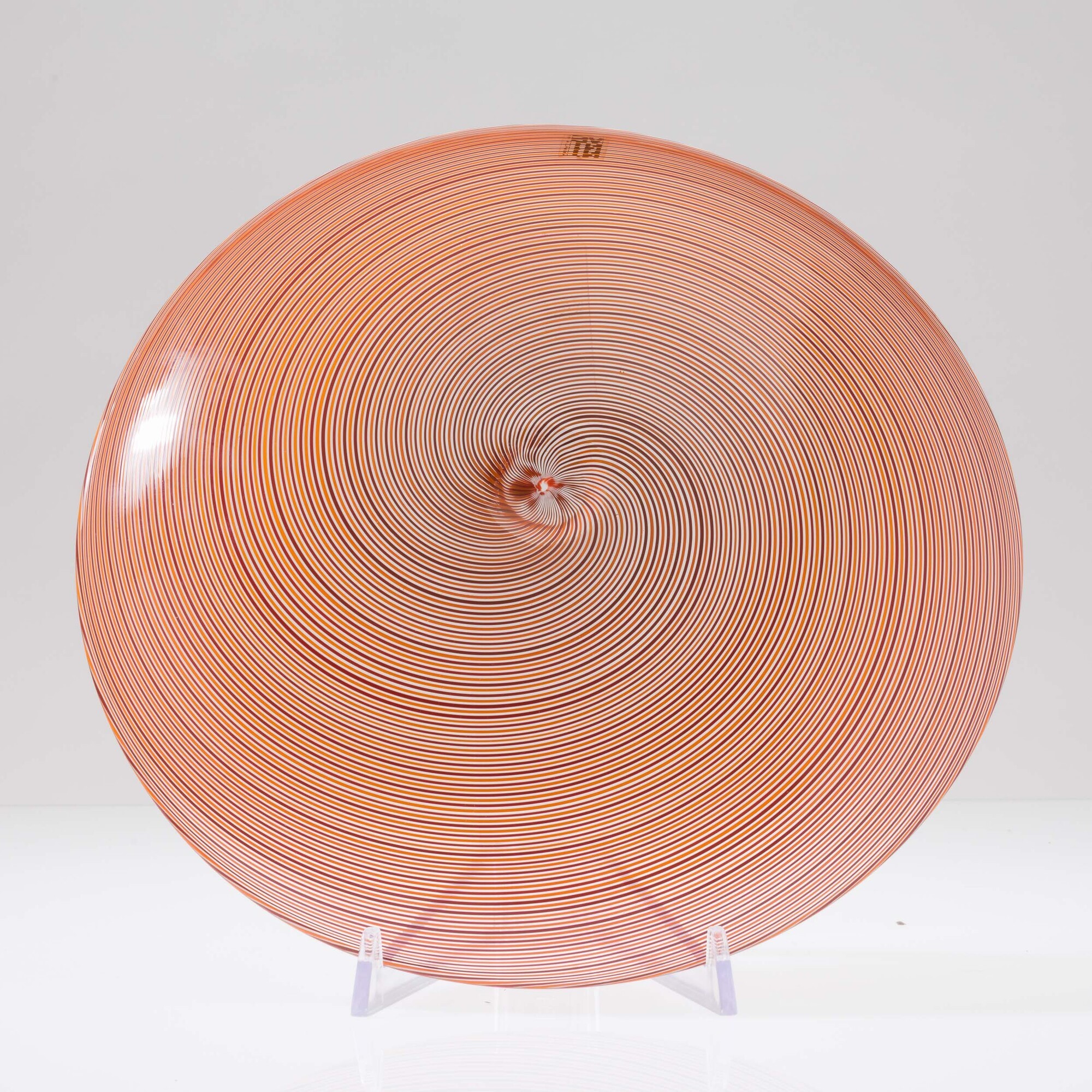 Venini, Due piatti in vetro soffiato, Murano 1979-1985