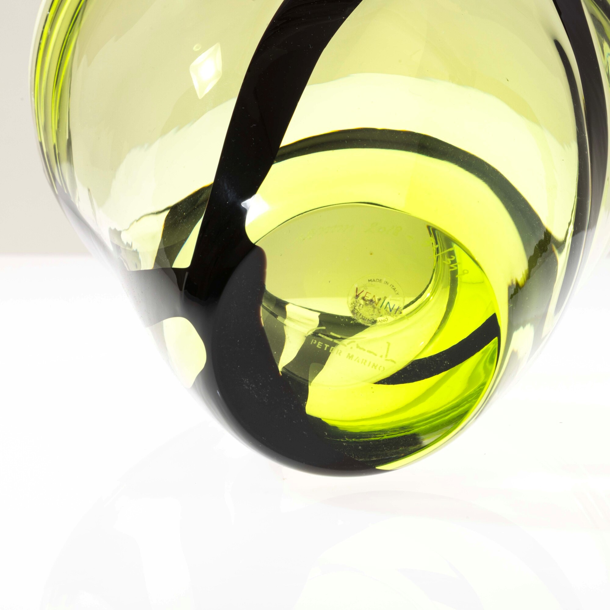 Peter Marino - Vaso troncoconico serie Black Belt, Murano 2018