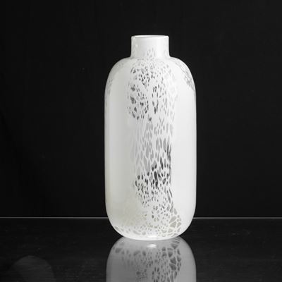 Owe Thorssen e Brigitta Karlsson, Vaso a bottiglia Merletti in vetro soffiato, Murano, circa 1975