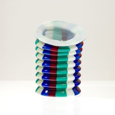 Vaso Murano 'I Baloni del Redentor', 1999, vetro soffiato opalino