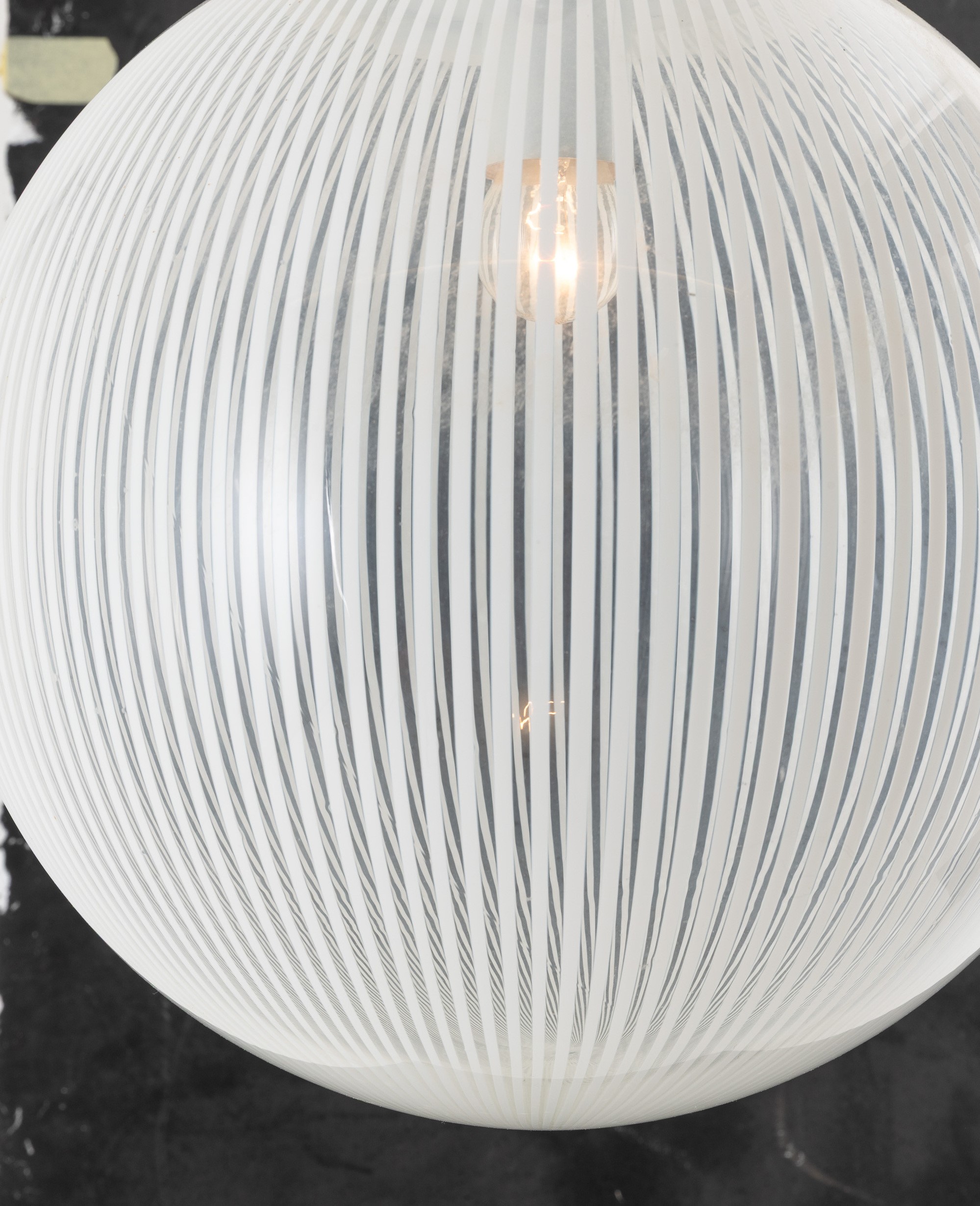 Venini, Lampadario serie Tessuto, vetro soffiato cristallo, circa 1980