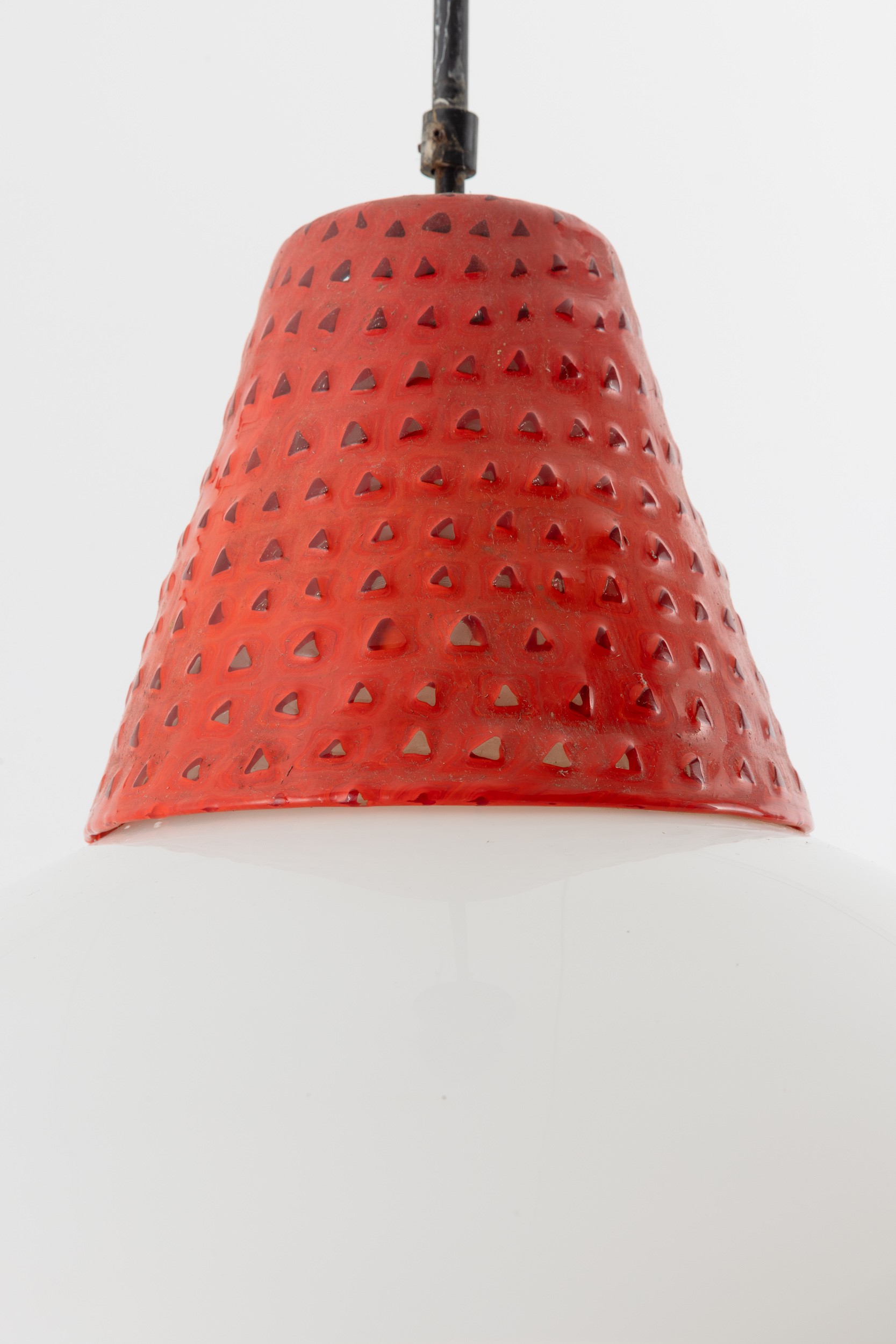Venini, Lampadario Fez in vetro soffiato, Murano, 1980 ca