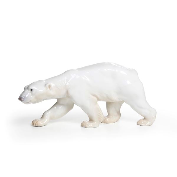 Orso polare. Danimarca, manifattura Bing & Grondahl, 1960 circa. 