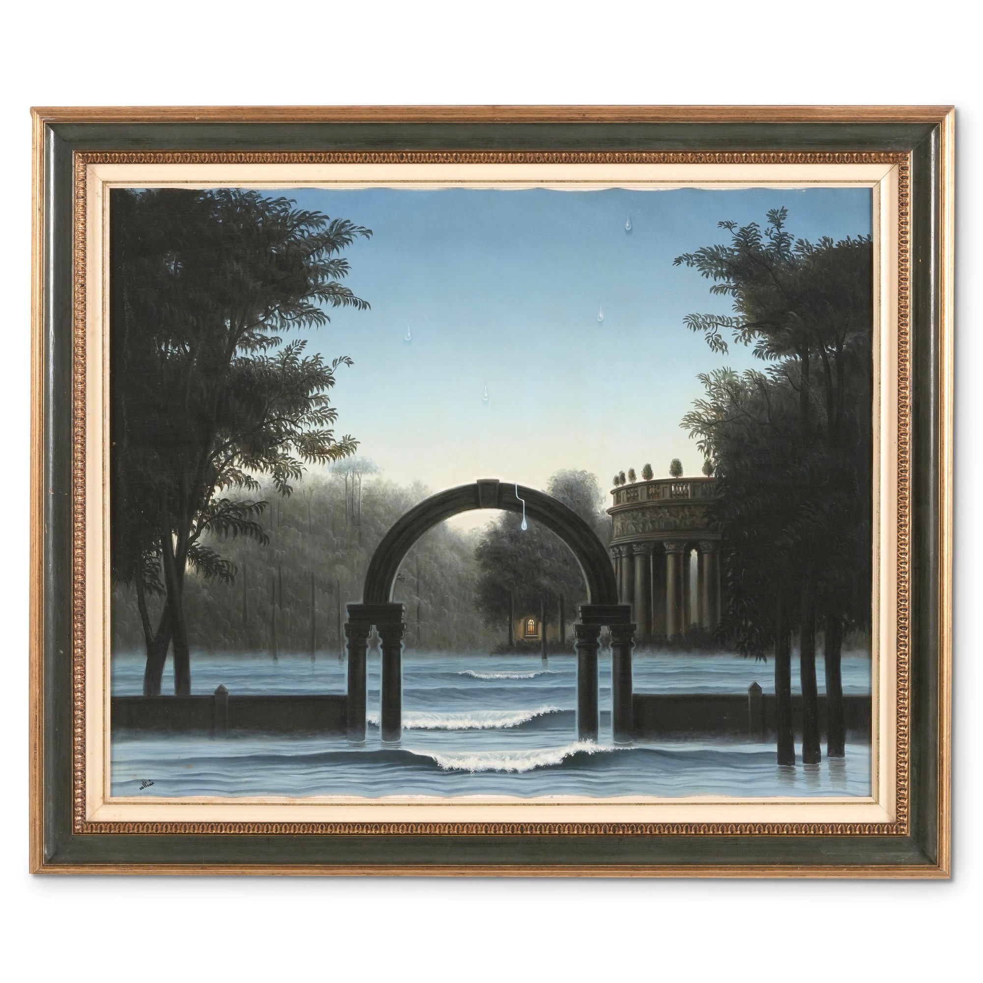 Paolo Pietro Collini - Le origini trasparenti (olio su tela), 1985; L’amore del poeta (olio su te...