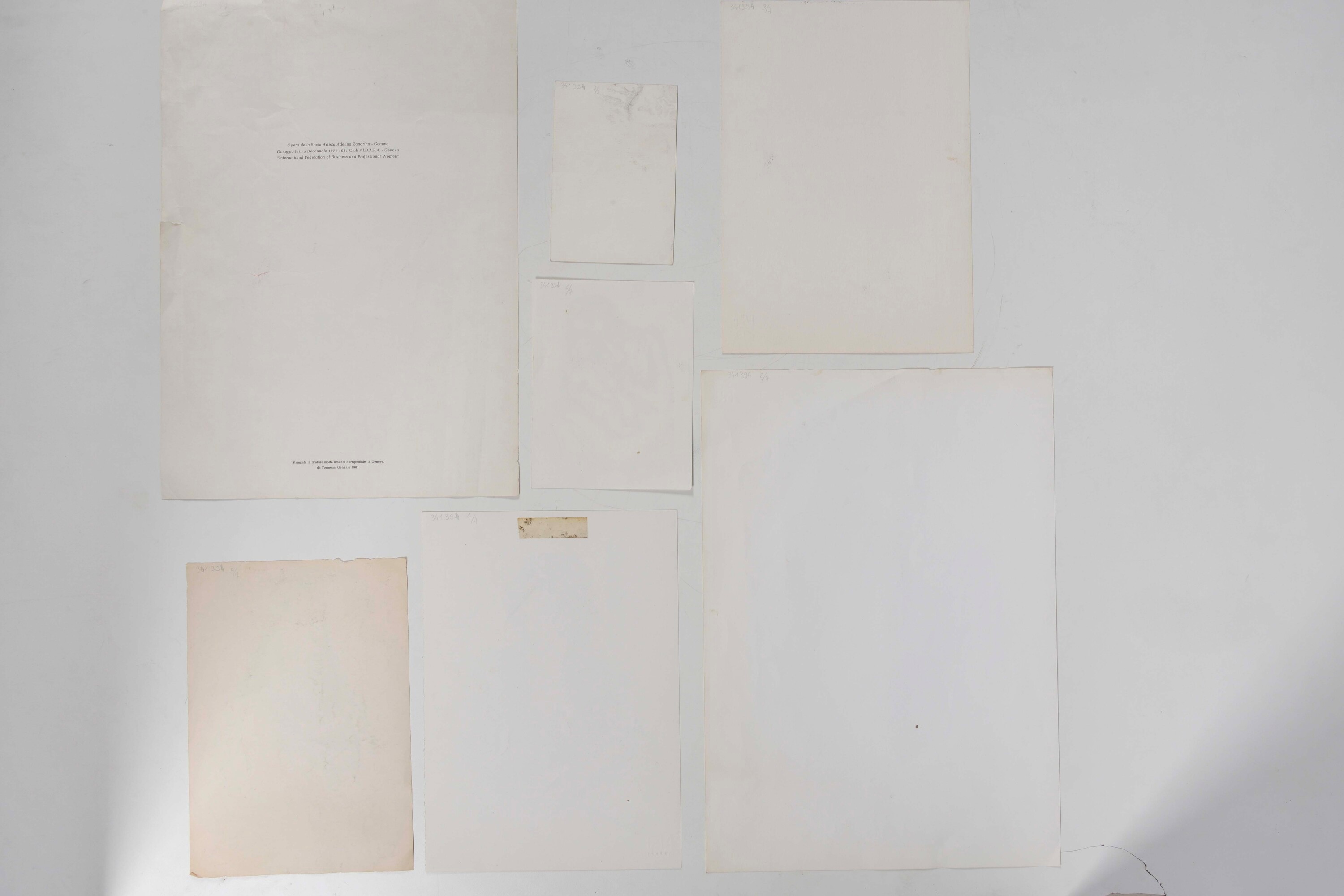 Adelina Zandrino - Lotto di 5 disegni e 2 stampe