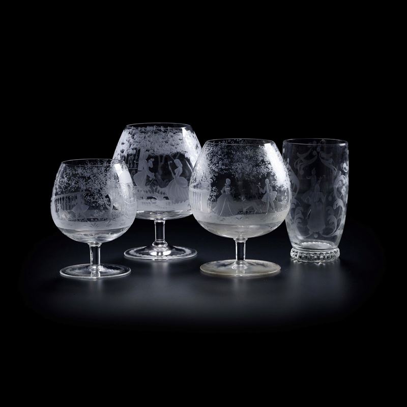 Servizio di calici, XX secolo.  - Auction The Art of the Table - Cambi Casa d'Aste