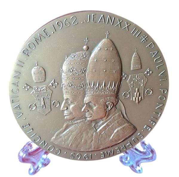Vaticano 1965: medaglia papale Giovanni XXIII (1958 – 1963 – Postumo – R) in bronzo Chiusura del Concilio Vaticano II – 1965 (R²). 