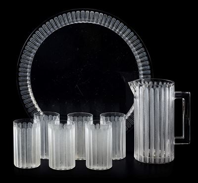 Servizio da Aranciata "jaffa" Francia, Manifattura Lalique, Modello del 1931