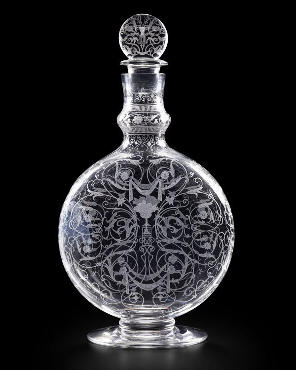 Bottiglia "Michelangelo" Francia, Manifattura Baccarat, XX secolo 