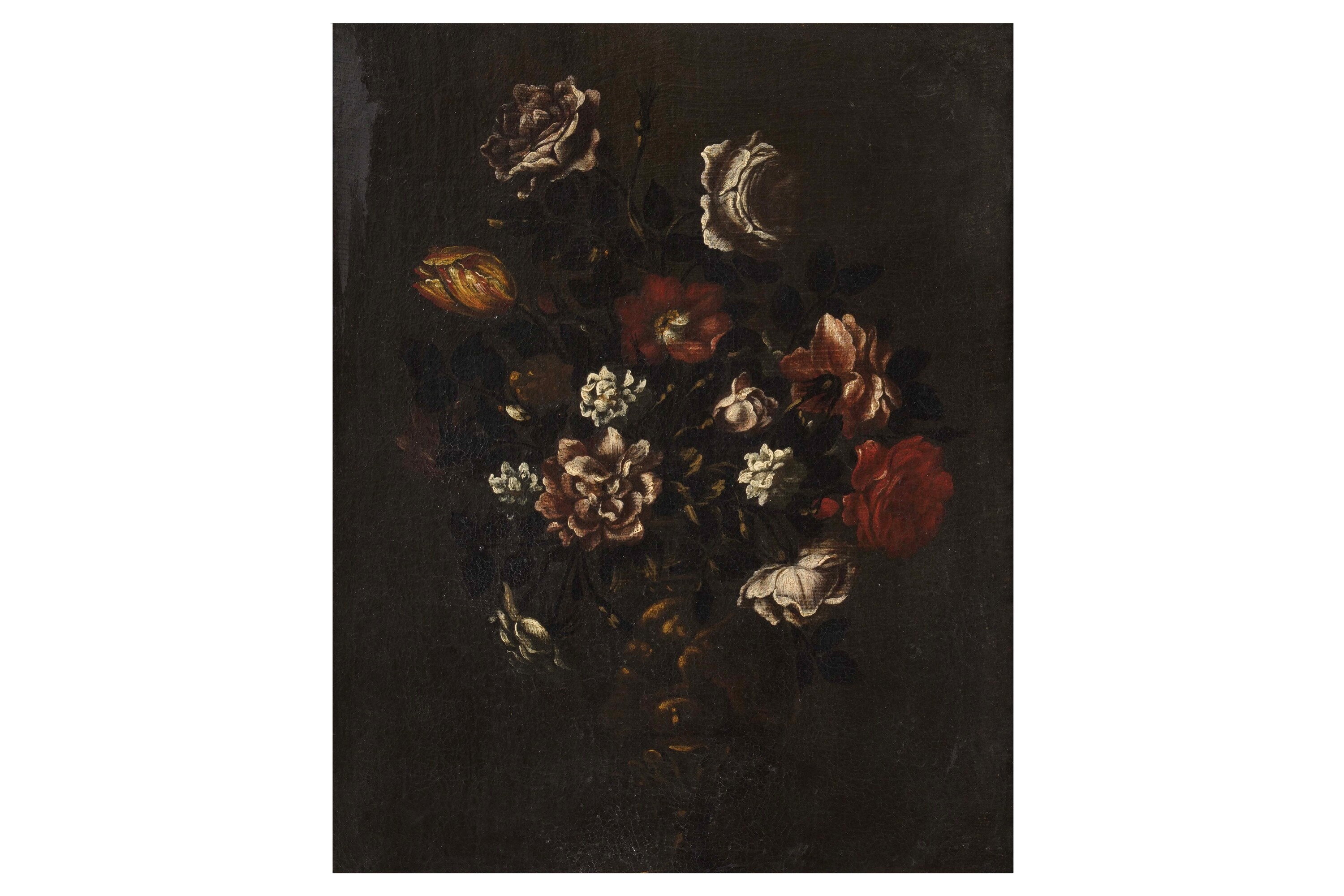 Andrea Scacciati - Natura morta con vaso di fiori, olio su tela