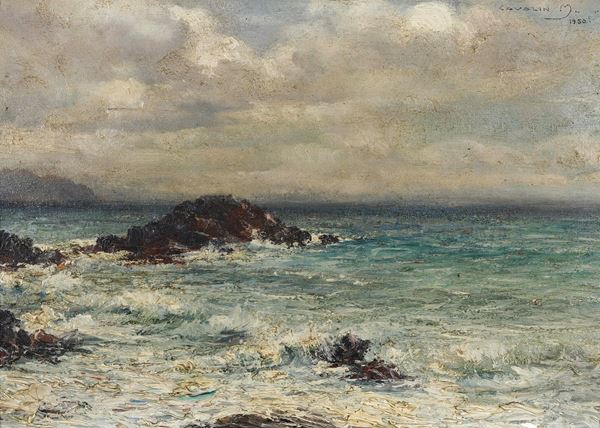 M. Cavalin Marina con scogli