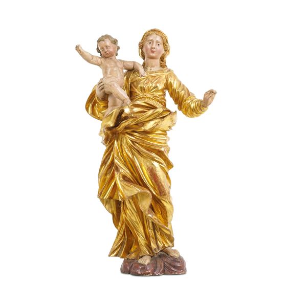 Madonna con Bambino. Arte barocca, Italia centro meridionale, XVII secolo