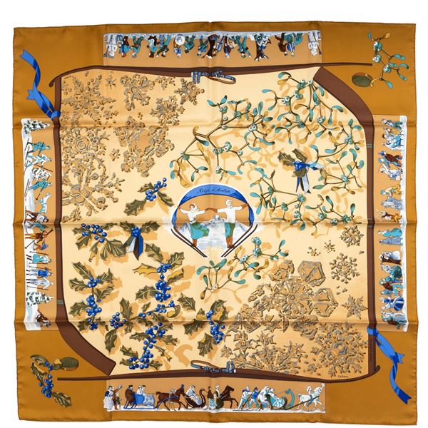 Hermès, Foulard "Neige d'Antan"