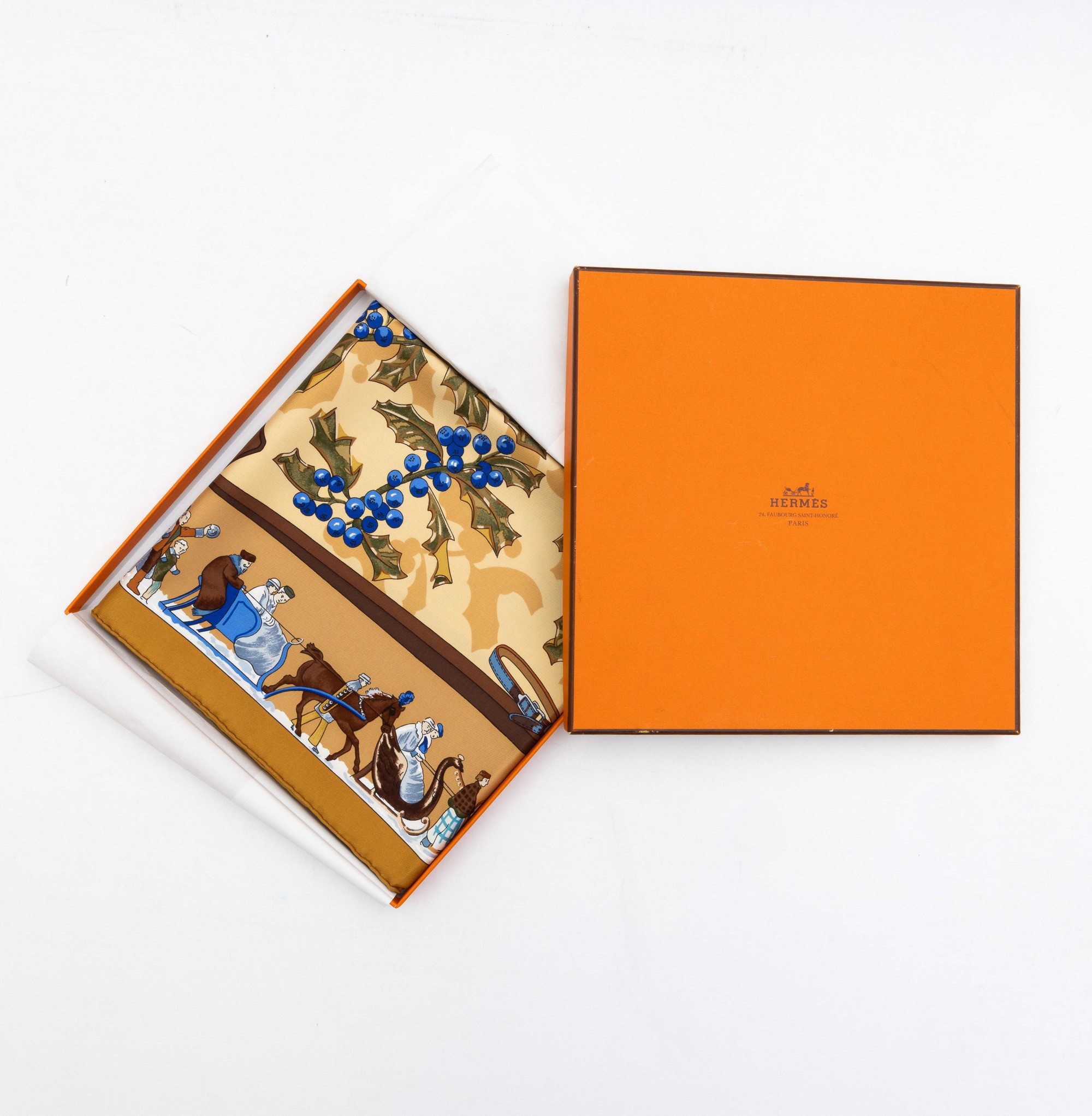 Hermès, Foulard "neige D'antan"