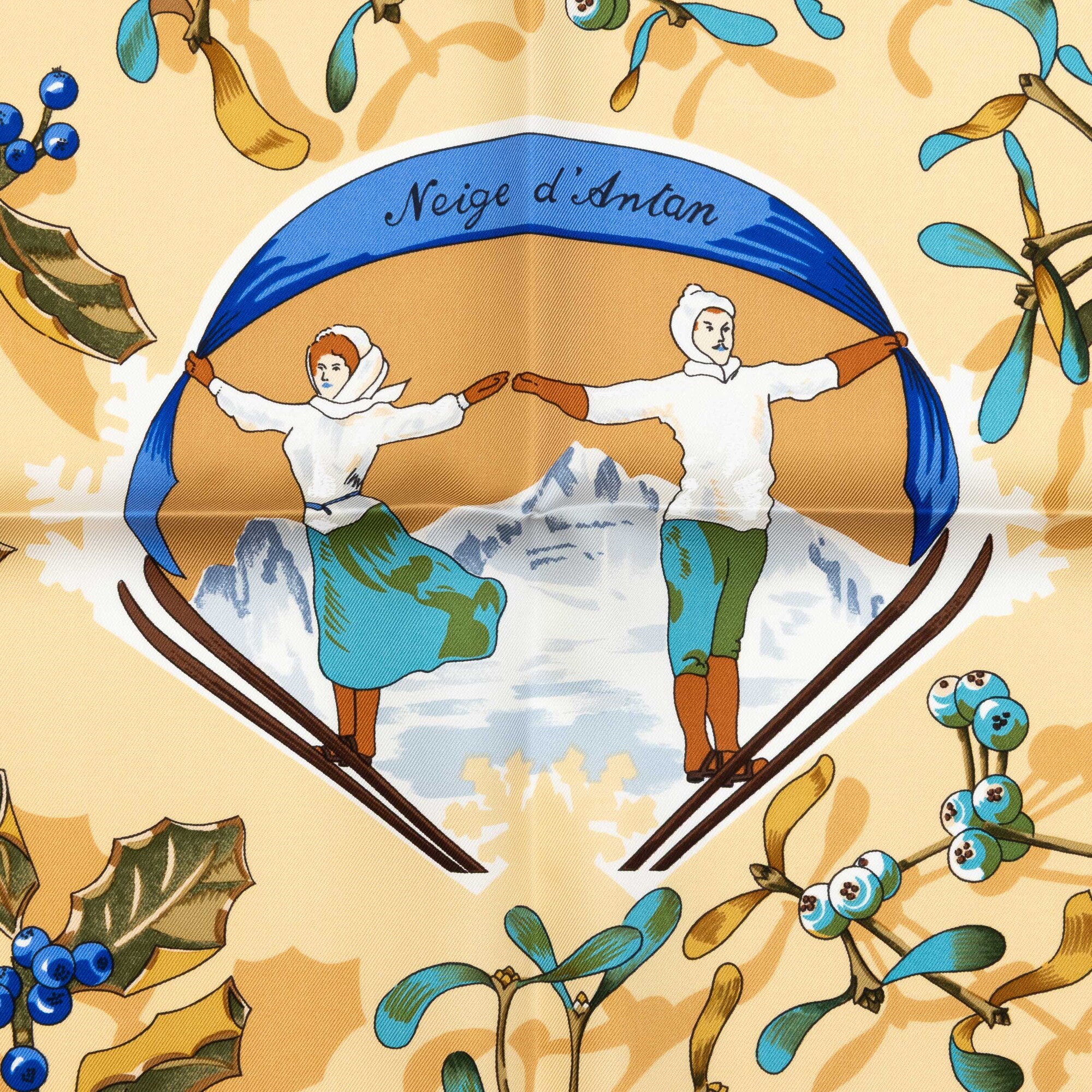 Hermès, Foulard "neige D'antan"
