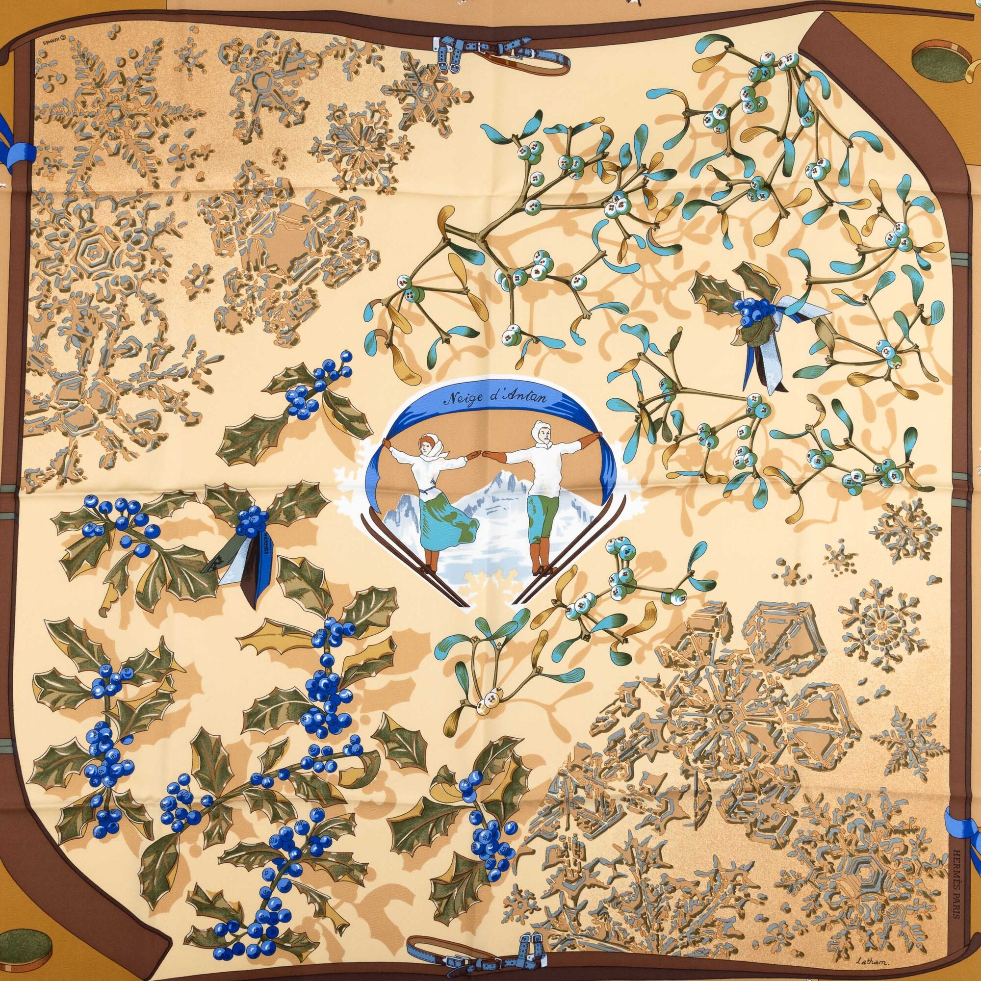 Hermès, Foulard "neige D'antan"