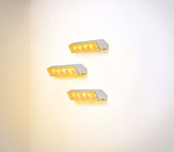 Max Ingrand - Tre lampade da parete mod. 2139. 