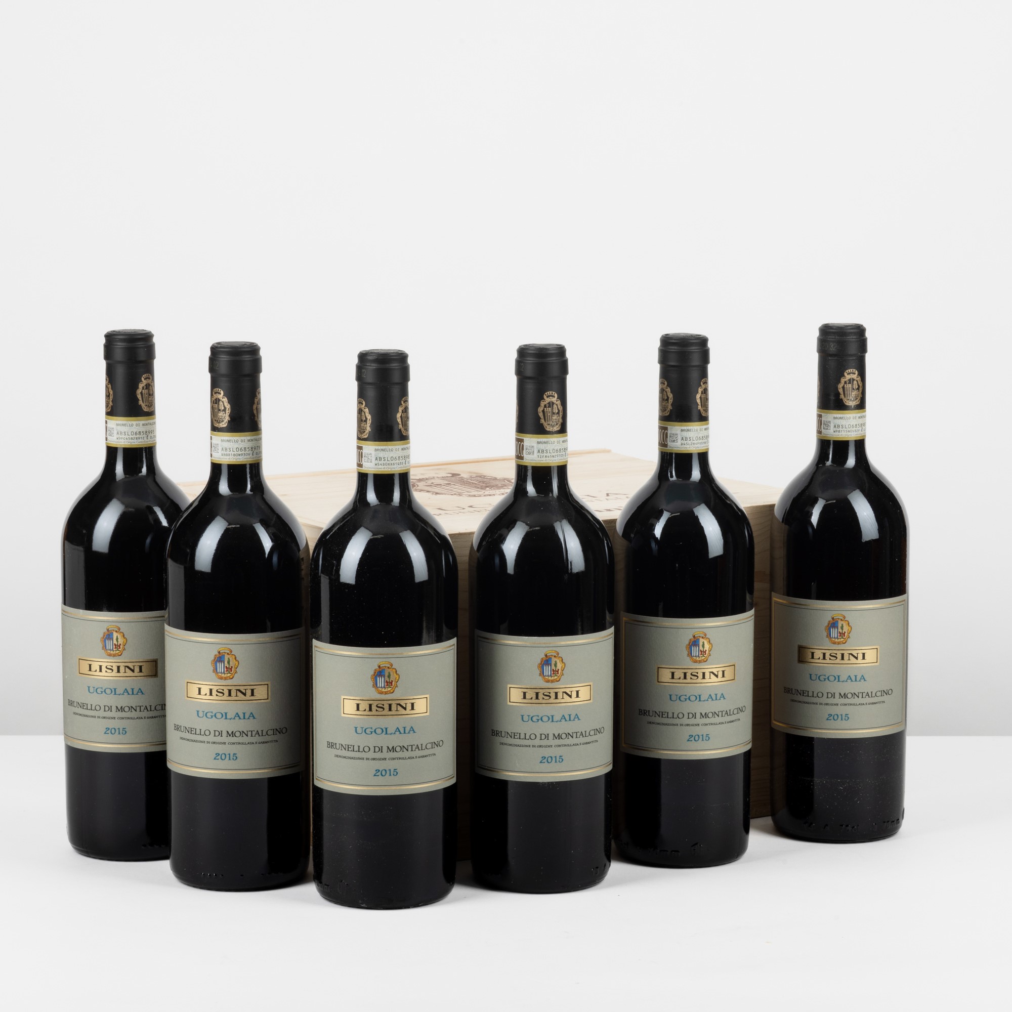 Brunello di Montalcino, Lisini Ugolaia 2015, 6 Bottiglie con Scatola Originale