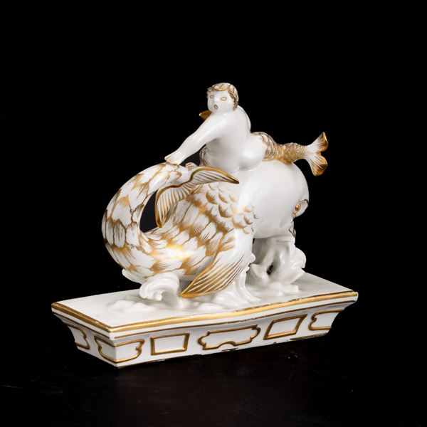 Gio Ponti - Richard Ginori, Sesto Fiorentino 1927 ca Delfino con bimbo